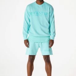 MENS SHORT SETS DIMITRI CREWNECK SHORT SET-AQUA