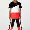 BOYS TRACK SETS New Arrivals BOYS JALEN T-SHIRT TRACKSET-BLACK