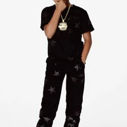 BOYS TRACK SETS BOYS DOMINIC T-SHIRT TRACK SET-BLACK New Arrivals