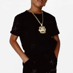 BOYS TRACK SETS BOYS DOMINIC T-SHIRT TRACK SET-BLACK New Arrivals