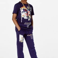 BOYS TRACK SETS BOYS CHASE T-SHIRT STACKED FLARE TRACKSET-NAVY New Arrivals