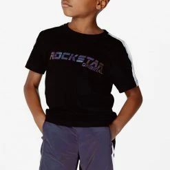 BOYS TRACK SETS BOYS CRISS T-SHIRT REFLECTIVE TRACK SET-BLACK New Arrivals