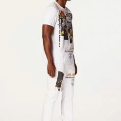 Brand new ✔️ MENS TRACK SETS CHASE T-SHIRT STACKED FLARE TRACKSET-WHITE 🔔 11 MENS TRACK SETS CHASE T-SHIRT STACKED FLARE TRACKSET-WHITE