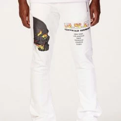 Brand new ✔️ MENS TRACK SETS CHASE T-SHIRT STACKED FLARE TRACKSET-WHITE 🔔 12 MENS TRACK SETS CHASE T-SHIRT STACKED FLARE TRACKSET-WHITE