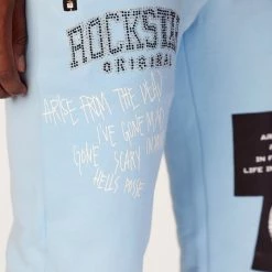 MENS TRACK SETS DENNIS T-SHIRT TRACK SET-LIGHT BLUE