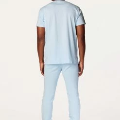 MENS TRACK SETS DENNIS T-SHIRT TRACK SET-LIGHT BLUE
