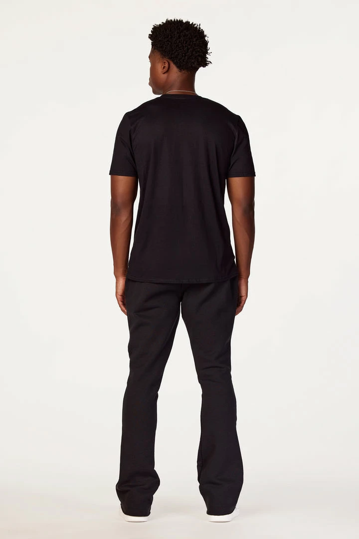 Best Sale ๐ MENS TRACK SETS HESS T-SHIRT/FLARE PANT SET-BLACK ๐ 4 MENS TRACK SETS HESS T-SHIRT/FLARE PANT SET-BLACK