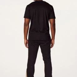 Hot Sale ❤️ MENS TRACK SETS SCOTTIE T-SHIRT/FLARE PANT SET-BLACK/RED ⭐ 12 MENS TRACK SETS SCOTTIE T-SHIRT/FLARE PANT SET-BLACK/RED