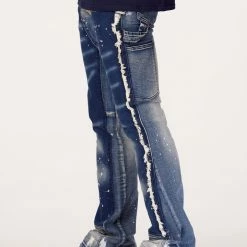 MENS JEANS SANTAL FLARE JEAN-BLUE Denim