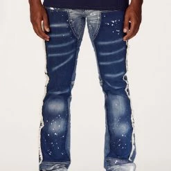 MENS JEANS SANTAL FLARE JEAN-BLUE Denim