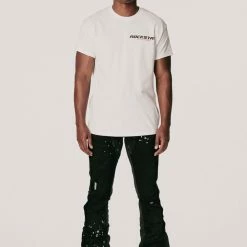 MENS JEANS Denim SANTAL FLARE JEAN-BLACK