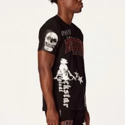 MENS TRACK SETS DENNIS T-SHIRT TRACK SET-BLACK