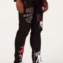 MENS TRACK SETS DENNIS T-SHIRT TRACK SET-BLACK