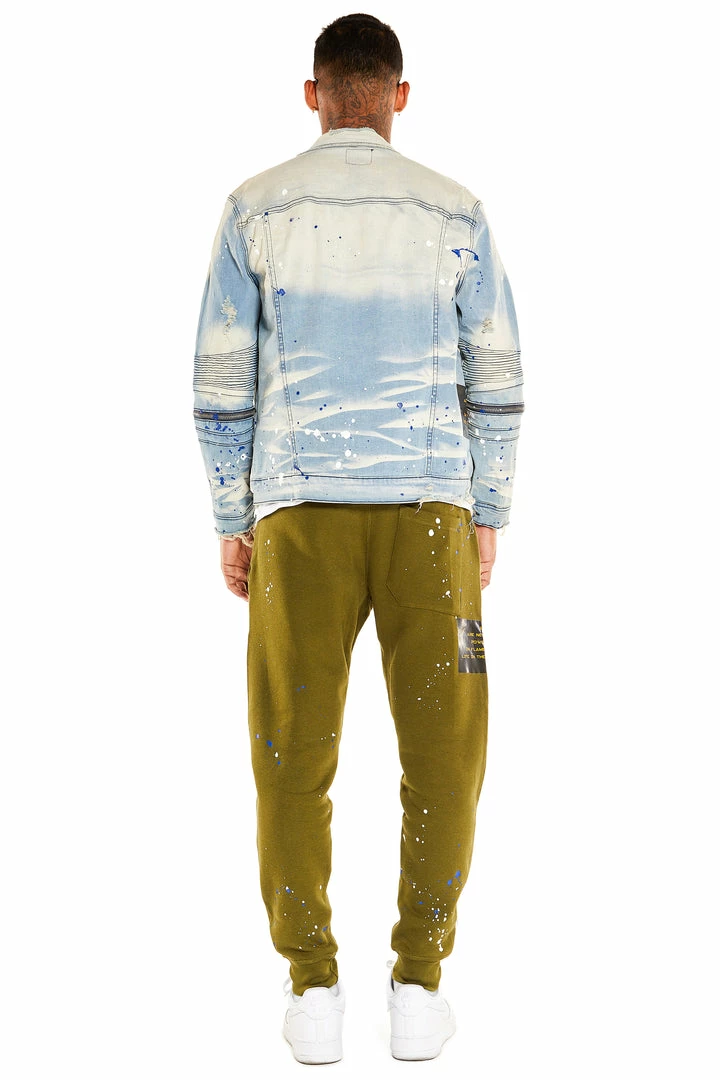 Best deal 👏 MENS TRACK SETS DOUG DENIM JACKET/TRACKPANT SET-OLIVE ⭐ 2 MENS TRACK SETS DOUG DENIM JACKET/TRACKPANT SET-OLIVE