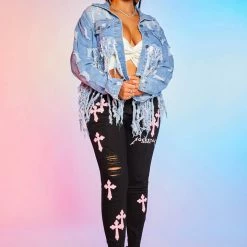 WOMENS JACKETS ODETTE DENIM JACKET-LIGHT WASH Best Seller