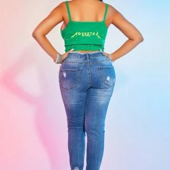 Best Pirce ⭐ WOMENS TOPS EMERY KNIT TANK-GREEN ❤️ 12 WOMENS TOPS EMERY KNIT TANK-GREEN