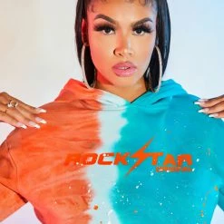 WOMENS HOODIES & SWEATSHIRTS AMINA TIE DYE HOODIE-BLUE/MULTI