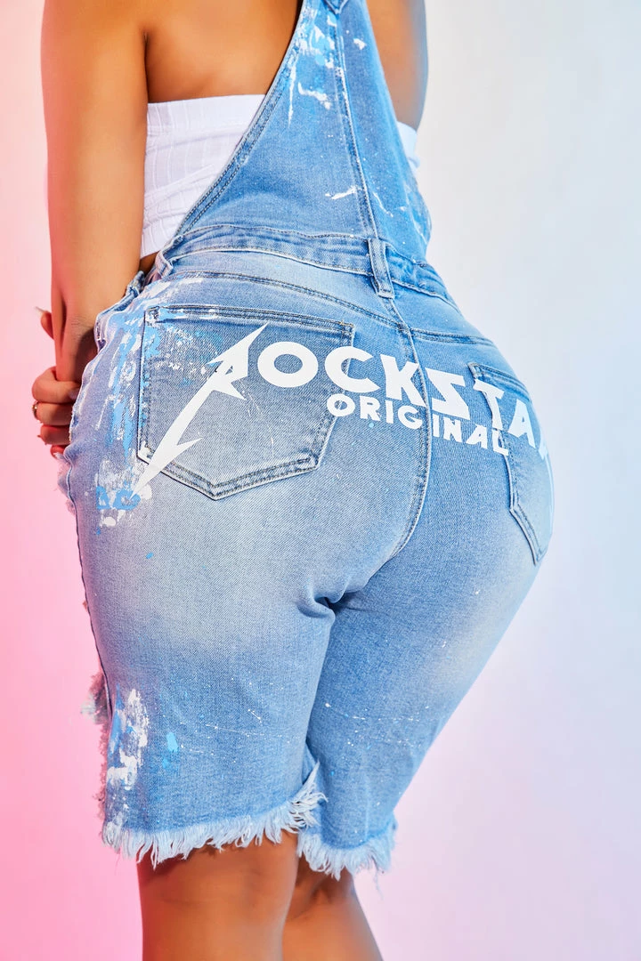 Wholesale ๐งจ WOMENS ROMPERS & JUMPSUITS COVE SHORT OVERALL-LIGHT WASH Best Seller โ๏ธ 6 WOMENS ROMPERS & JUMPSUITS COVE SHORT OVERALL-LIGHT WASH Best Seller