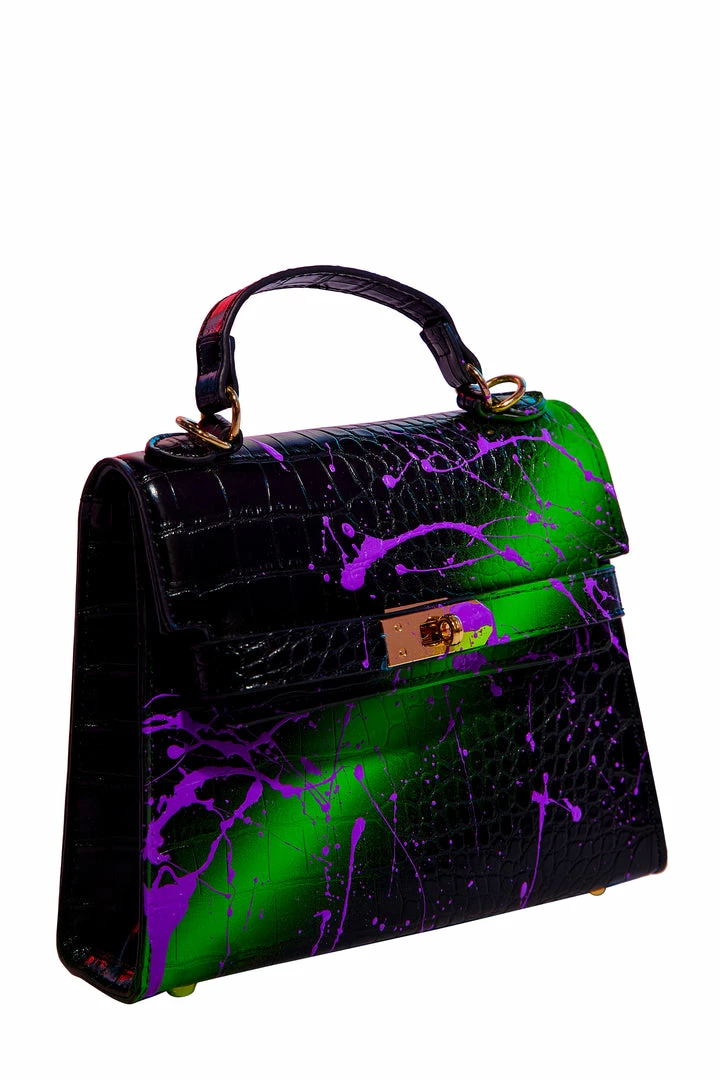 Wholesale 🎉 WOMENS ACCESSORIES MILANI SNAKESKIN 👜 HANDBAG-BLACK Best Seller 🥰 2 WOMENS ACCESSORIES MILANI SNAKESKIN HANDBAG-BLACK Best Seller