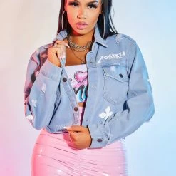 WOMENS JACKETS CHANTRIA DENIM JACKET-LIGHT WASH Best Seller