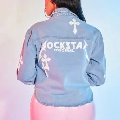 WOMENS JACKETS CHANTRIA DENIM JACKET-LIGHT WASH Best Seller