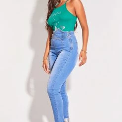 WOMENS TOPS Best Seller CYNTHIA RIBBED BODYSUIT-GREEN