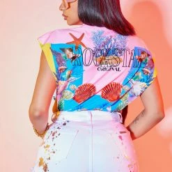 WOMENS TOPS CLOVE BUTTON UP BLOUSE-PINK Best Seller