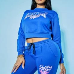 WOMENS TRACK SETS DELPHINE TRACKSET-ROYAL BLUE