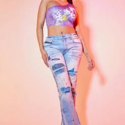 WOMENS TOPS Best Seller LAUREN ONE SHOULDER TANK-LAVENDER