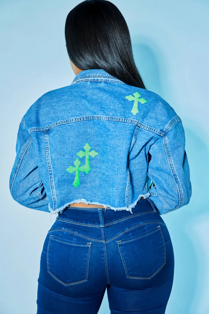 Best Pirce 👍 WOMENS JACKETS VALERIE DENIM JACKET-MED. WASH ⭐ 5 WOMENS JACKETS VALERIE DENIM JACKET-MED. WASH