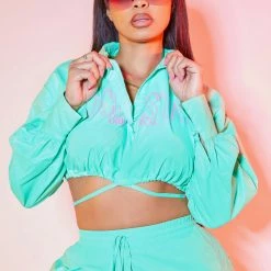 WOMENS TRACK SETS FRANKIE WINDBREAKER TRACKSET-GREEN