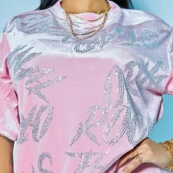 Discount ⌛ WOMENS ACTIVE SHORT SETS LONDYN VELVET BIKE SHORT SET-PINK 🤩 17 WOMENS ACTIVE SHORT SETS LONDYN VELVET BIKE SHORT SET-PINK