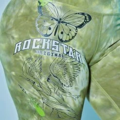 WOMENS ACTIVE SHORT SETS PHOEBE TIE DYE BIKE SHORT SET-GREEN