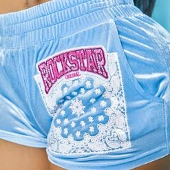 Hot Sale ๐ WOMENS SHORT SETS OLESIA VELVET SHORT SET-BABY BLUE ๐งจ 12 WOMENS SHORT SETS OLESIA VELVET SHORT SET-BABY BLUE