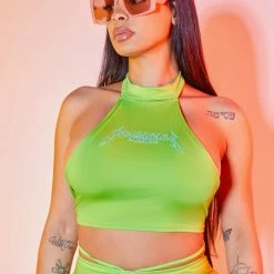 WOMENS DRESSES Best Seller BECKS SKIRT SET-NEON GREEN