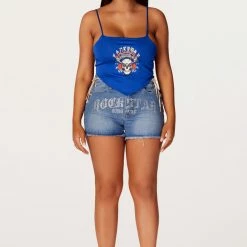 WOMENS SHORTS Rilynn Med. Wash Denim Short Best Seller