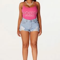 WOMENS SHORTS Best Seller Amor Light Wash Denim Short