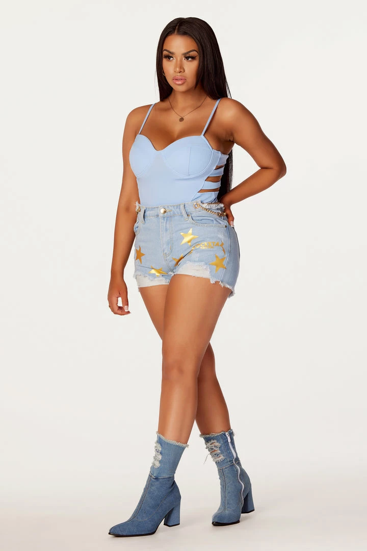 Best Sale 💯 WOMENS SHORTS Best Seller Solana Light Wash Denim Short 🔔 3 WOMENS SHORTS Best Seller Solana Light Wash Denim Short