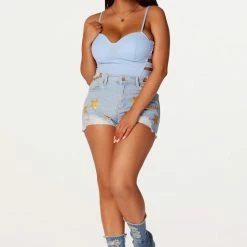 Best Sale 💯 WOMENS SHORTS Best Seller Solana Light Wash Denim Short 🔔 11 WOMENS SHORTS Best Seller Solana Light Wash Denim Short