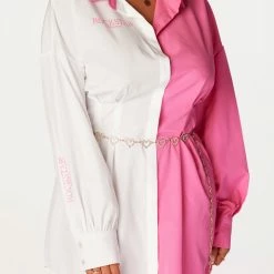 WOMENS DRESSES Best Seller Saisha Pink/White Mini Dress