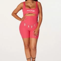 WOMENS ROMPERS & JUMPSUITS Babe Pink Romper