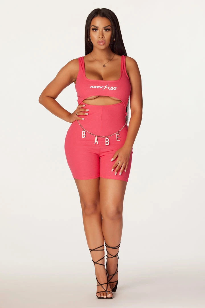 Cheap 🤩 WOMENS ROMPERS & JUMPSUITS Babe Pink Romper 🧨 1 WOMENS ROMPERS & JUMPSUITS Babe Pink Romper