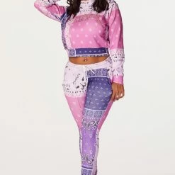 Budget ๐ฏ WOMENS TRACK SETS Nerirah Purple/Multi Bandana Print Trackset ๐ 10 WOMENS TRACK SETS Nerirah Purple/Multi Bandana Print Trackset