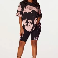 WOMENS ACTIVE SHORT SETS Emmie Black Bike Short Set