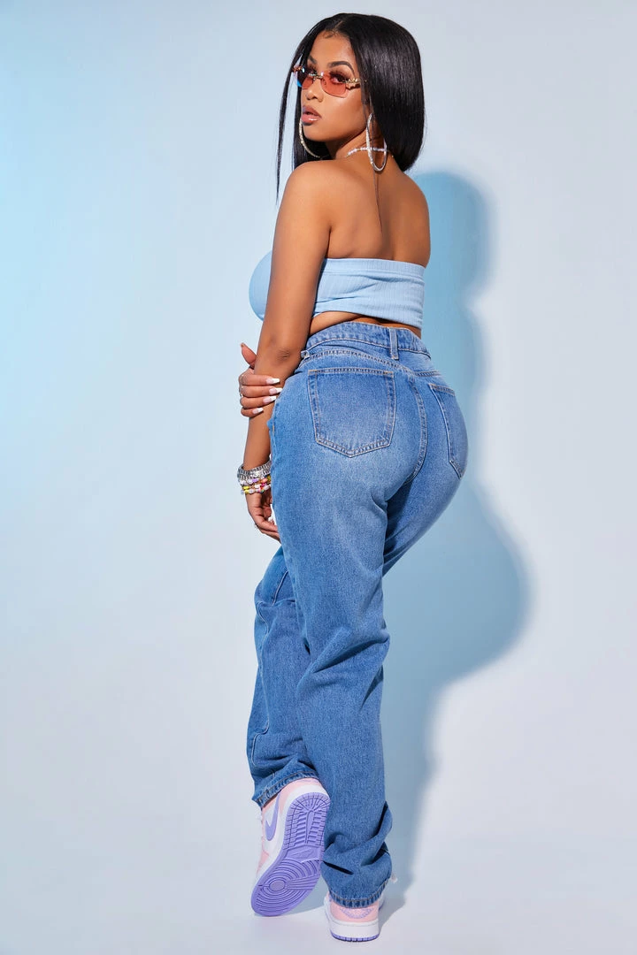 Deals 🔔 WOMENS TOPS VARSITY TUBE TOP-BABY BLUE 🥰 5 WOMENS TOPS VARSITY TUBE TOP-BABY BLUE