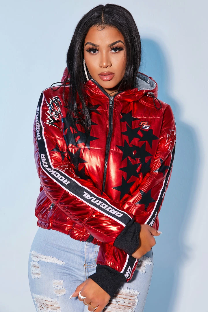 Outlet โค๏ธ WOMENS OUTERWEAR STELLA PUFFER JACKET-METALLIC RED ๐ฅ 2 WOMENS OUTERWEAR STELLA PUFFER JACKET-METALLIC RED