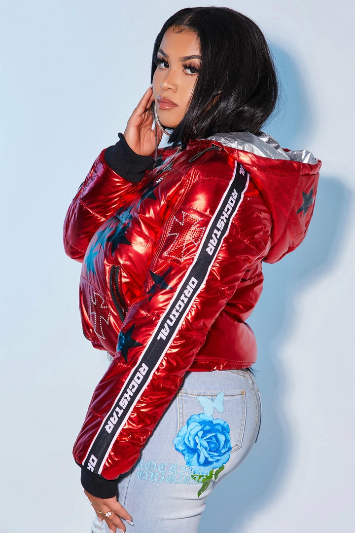 Outlet โค๏ธ WOMENS OUTERWEAR STELLA PUFFER JACKET-METALLIC RED ๐ฅ 5 WOMENS OUTERWEAR STELLA PUFFER JACKET-METALLIC RED