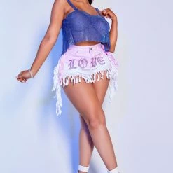 Best reviews of 🎉 WOMENS SHORTS LOVE MORE OMBRE FRINGE SHORT-WHITE/PINK 🔥 9 WOMENS SHORTS LOVE MORE OMBRE FRINGE SHORT-WHITE/PINK