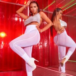 WOMENS PANTS TRISTA MESH PANT-WHITE Best Seller