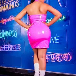 WOMENS DRESSES BARBIE DRESS-FUCHSIA